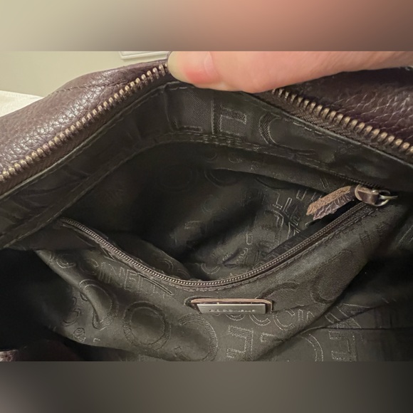 COCCINELLE Italian Leather Dark Brown Leather Shoulder Bag - Picture 13 of 16